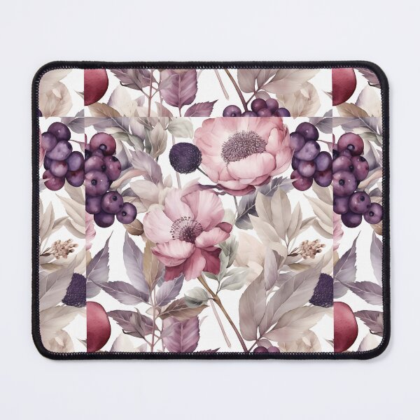 Item preview, Peony and Blackcurrant Watercolor Pattern designed and sold by Yallwofunart.