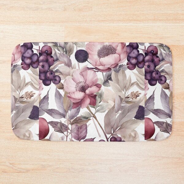 Item preview, Peony and Blackcurrant Watercolor Pattern designed and sold by Yallwofunart.