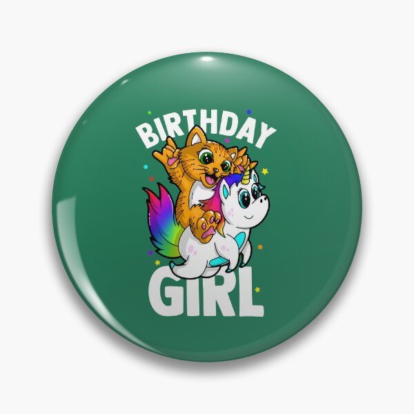 Item preview, Birthday girl cat on unicorn  designed and sold by KyzerHusse.