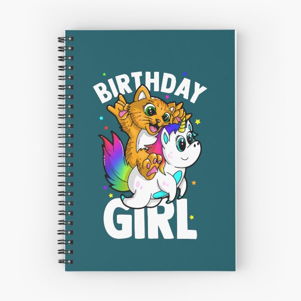 Item preview, Birthday girl cat on unicorn  designed and sold by KyzerHusse.