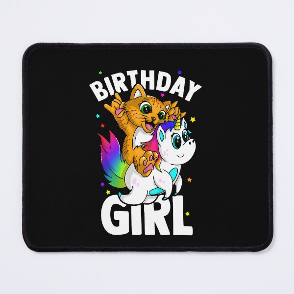 Item preview, Birthday girl cat on unicorn  designed and sold by KyzerHusse.