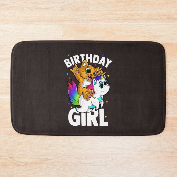 Item preview, Birthday girl cat on unicorn  designed and sold by KyzerHusse.