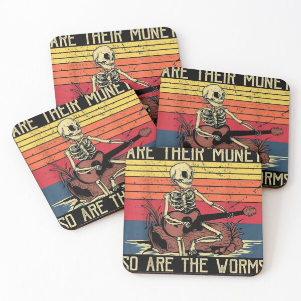 Item preview, Bones Are Their Money Skeleton Playing Guitar Retro Vintage designed and sold by BrianneBradtke.