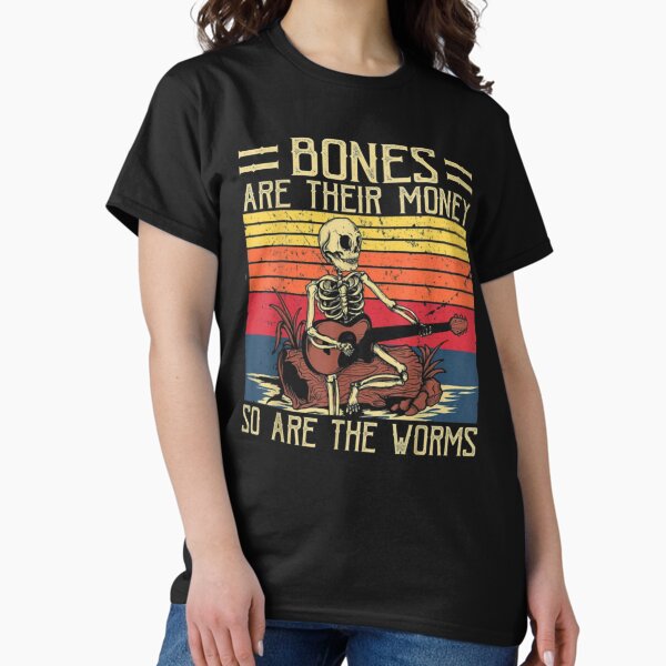 Item preview, Bones Are Their Money Skeleton Playing Guitar Retro Vintage designed and sold by BrianneBradtke.