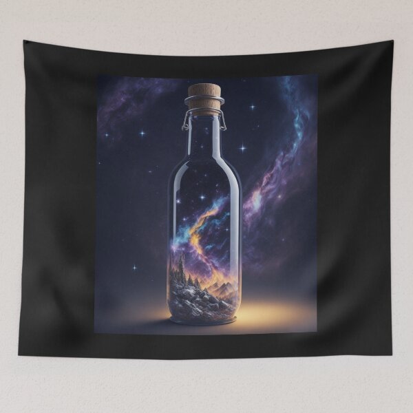 Artikelvorschau, Galaxie in einer Flasche Fantasy-Nachricht Milchstraße Sterne Deep Space entworfen und verkauft von Stefan Ivanov.