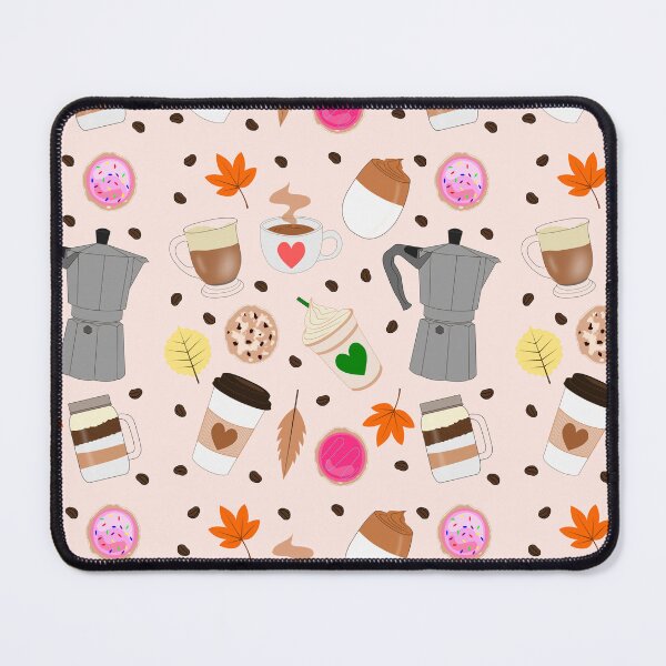 Item preview, Coffee Lover Pattern With Fall Aesthetics designed and sold by Miss Tea Positive.