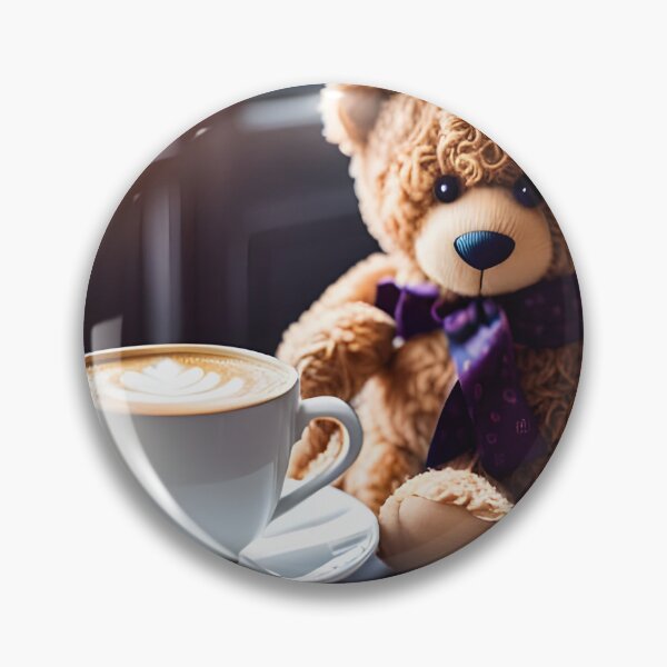 Item preview, Teddy drinking coffee in a coffee shop designed and sold by Colin Bentham.