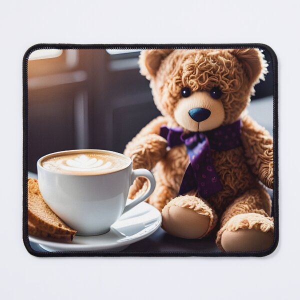 Item preview, Teddy drinking coffee in a coffee shop designed and sold by Colin Bentham.