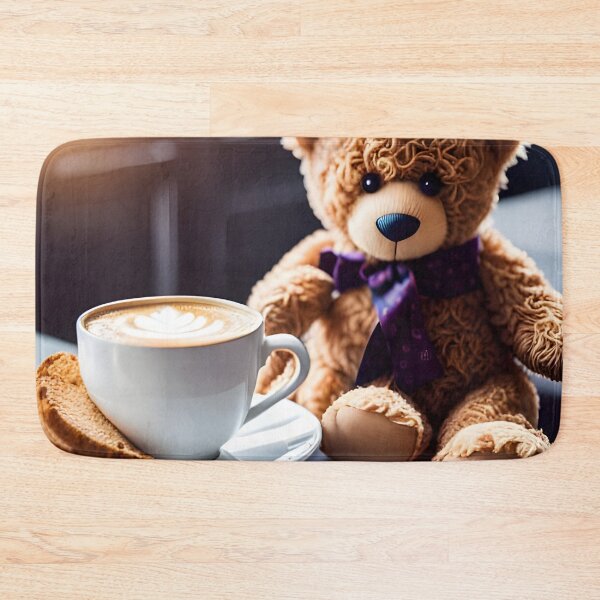 Item preview, Teddy drinking coffee in a coffee shop designed and sold by Colin Bentham.