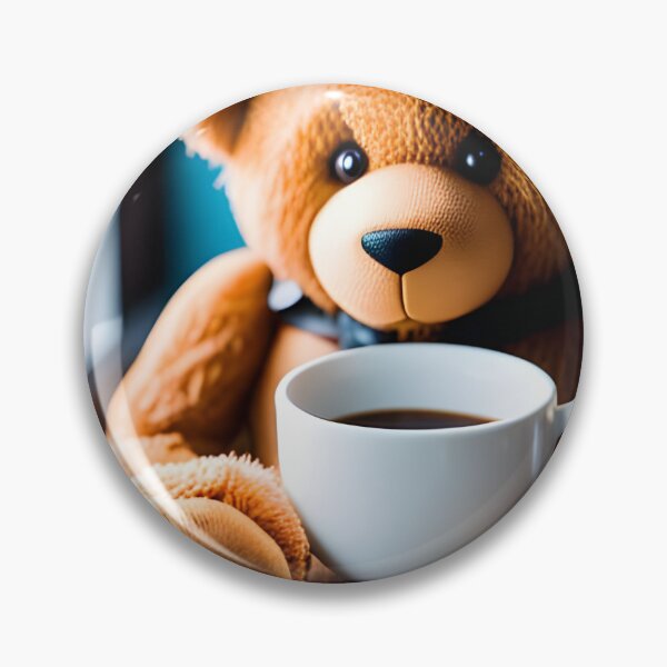 Item preview, Teddy drinking coffee in a coffee shop designed and sold by Colin Bentham.