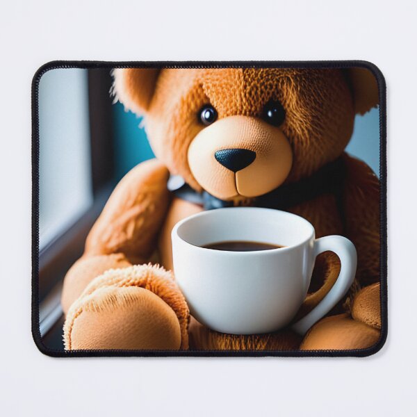 Item preview, Teddy drinking coffee in a coffee shop designed and sold by Colin Bentham.