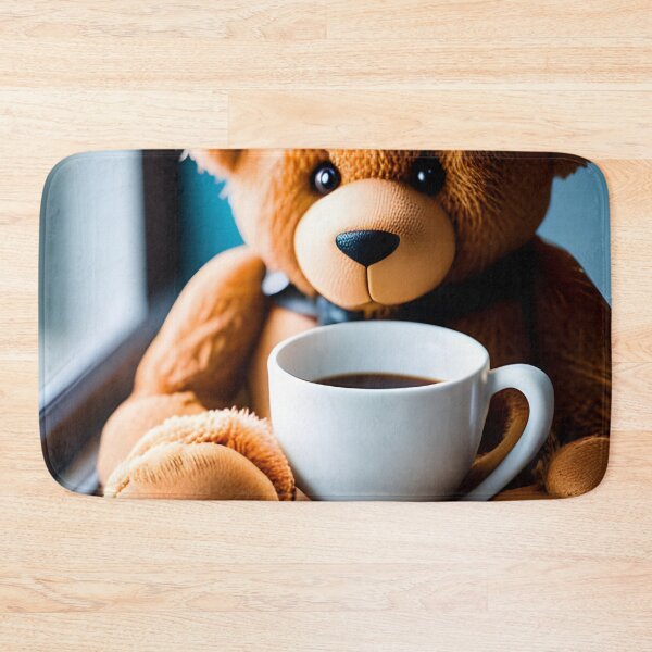 Item preview, Teddy drinking coffee in a coffee shop designed and sold by Colin Bentham.