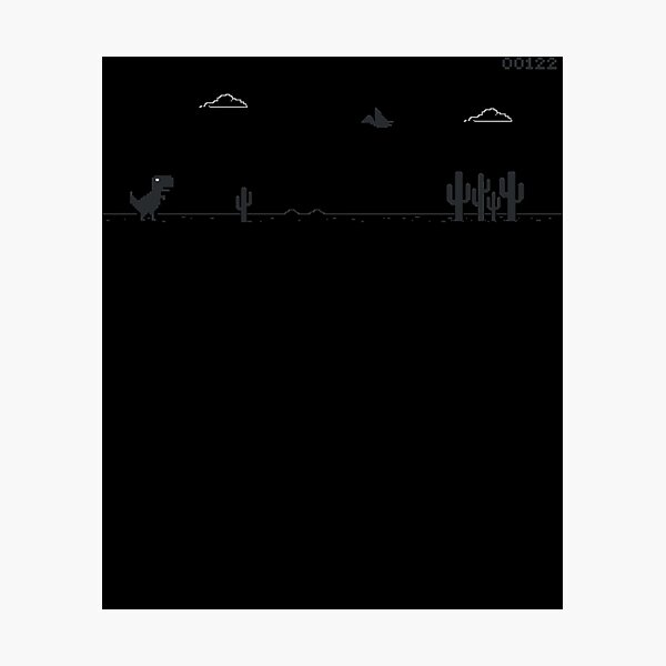 Night Offline T-Rex Game - Google Dino Run Art Board Print for Sale by  Livity