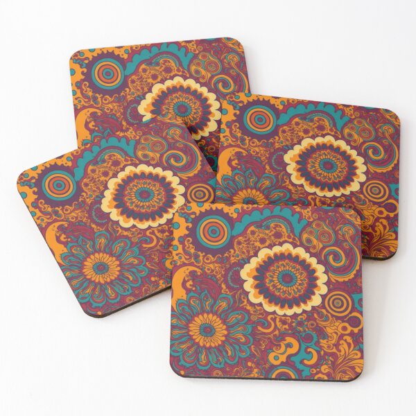 Item preview, Flower Power Colourful Flower Pattern designed and sold by druidwolfart.
