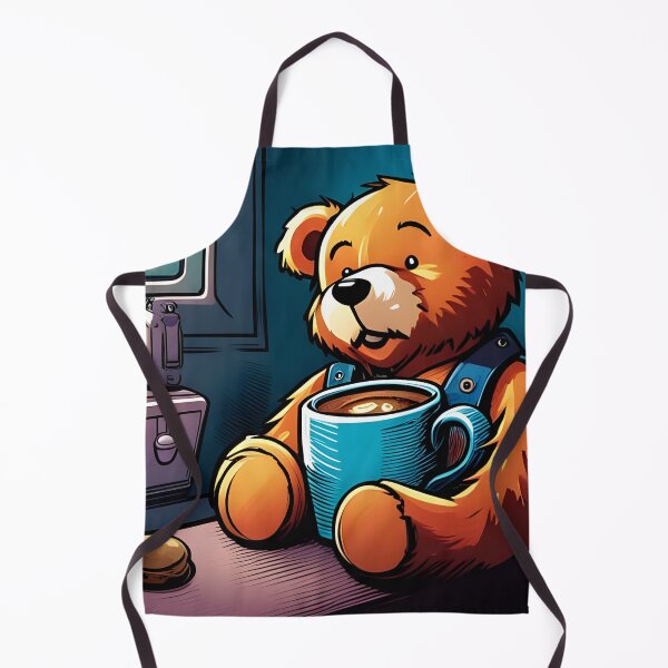 Item preview, Teddy drinking coffee in a coffee shop designed and sold by Colin Bentham.
