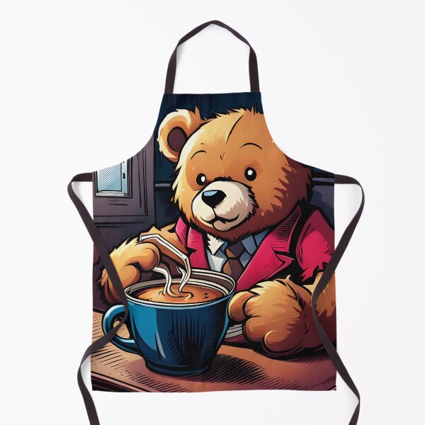 Item preview, Teddy drinking coffee in a coffee shop designed and sold by Colin Bentham.