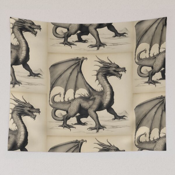 Item preview, Medieval illustration dragon designed and sold by Ody2000.