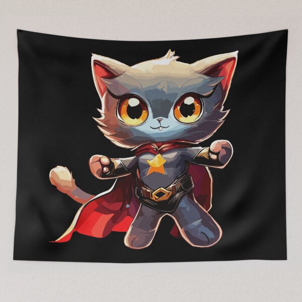 Item preview, Superhero cat designed and sold by TomFrontierArt.