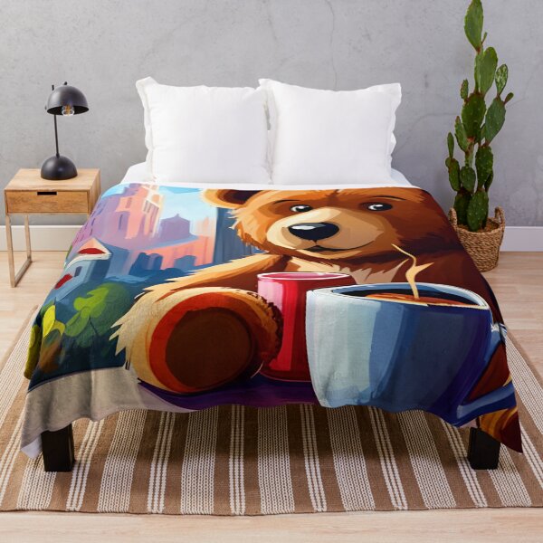 Item preview, Teddy drinking coffee in a coffee shop designed and sold by Colin Bentham.