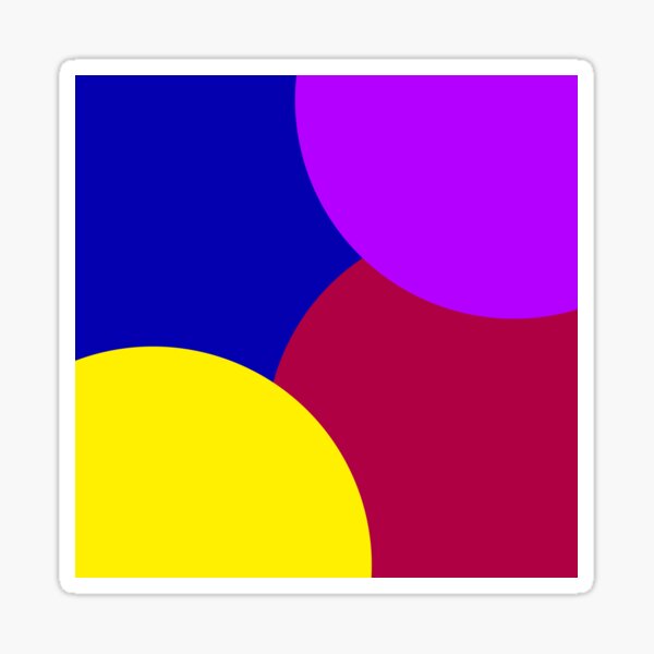 A product with a simple and graphic design Sticker