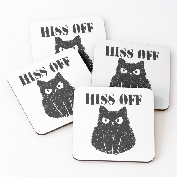 Item preview, Hiss off, Angry black cat designed and sold by HandicraftArt.