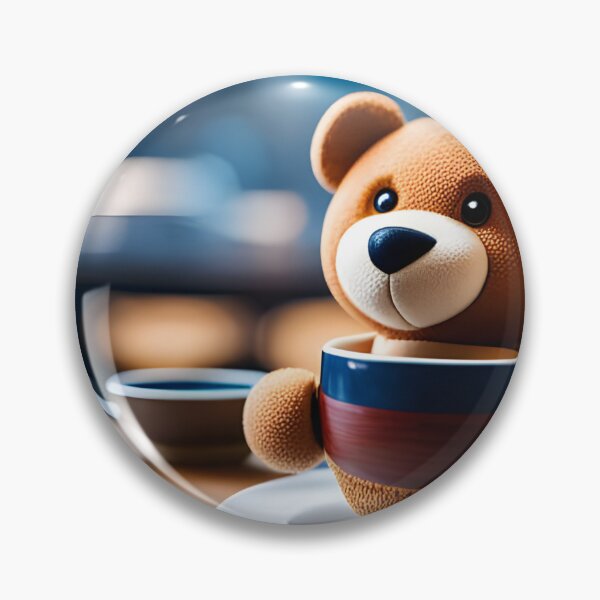 Item preview, Teddy drinking coffee in a coffee shop designed and sold by Colin Bentham.
