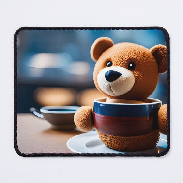 Item preview, Teddy drinking coffee in a coffee shop designed and sold by Colin Bentham.