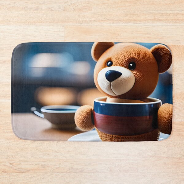 Item preview, Teddy drinking coffee in a coffee shop designed and sold by Colin Bentham.