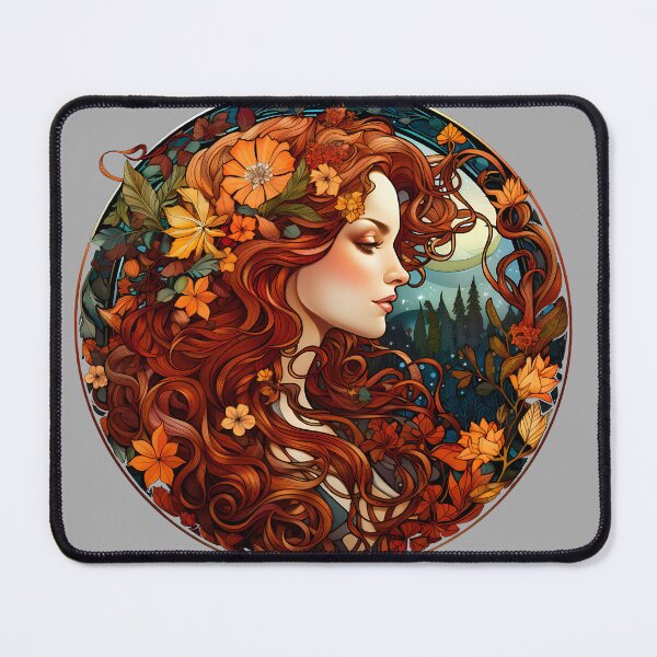 Item preview, Art Nouveau - Autumn Muse - Mucha inspiration designed and sold by alambic-designs.