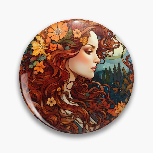 Item preview, Art Nouveau - Autumn Muse - Mucha inspiration designed and sold by alambic-designs.