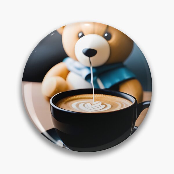 Item preview, Teddy drinking coffee in a coffee shop designed and sold by Colin Bentham.
