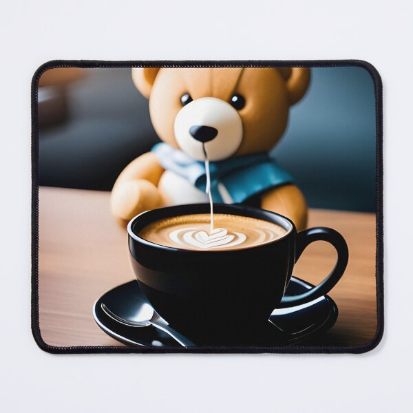 Item preview, Teddy drinking coffee in a coffee shop designed and sold by Colin Bentham.