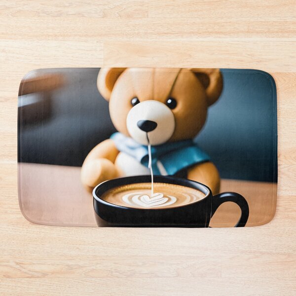Item preview, Teddy drinking coffee in a coffee shop designed and sold by Colin Bentham.