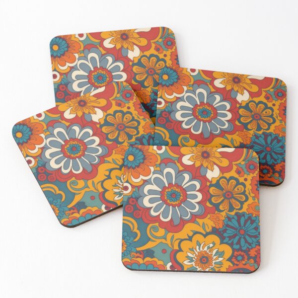 Item preview, Flower Power Colourful Flower Pattern designed and sold by druidwolfart.