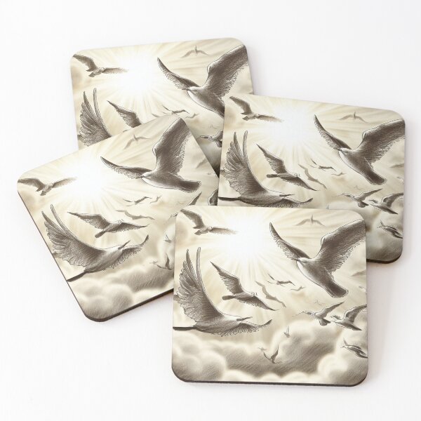 Item preview, Wings Amidst Radiance: Seagulls Embracing the Sun designed and sold by ReplyGirl.
