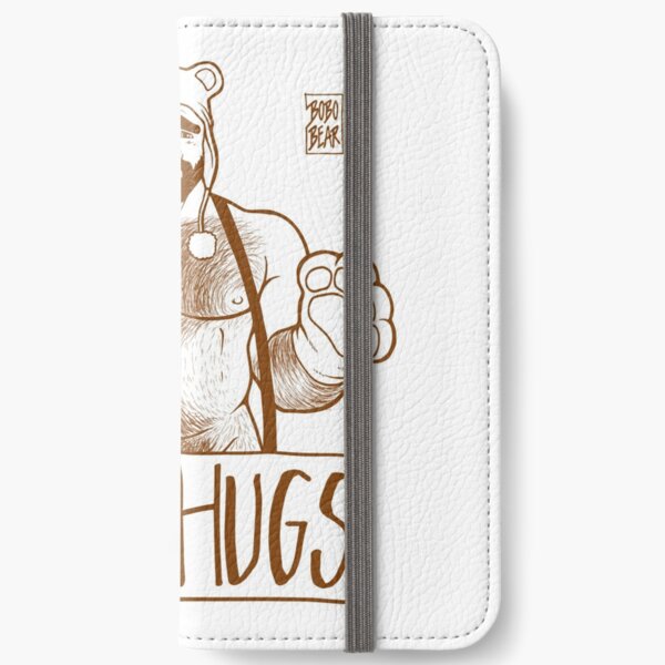 ADAM LIKES HUGS LINEART - BROWN iPhone Wallet