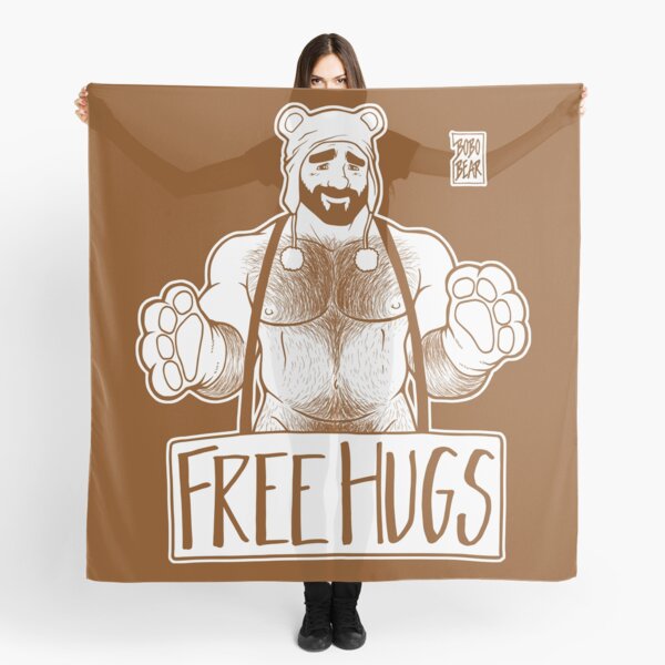 ADAM LIKES HUGS LINEART - BROWN Scarf