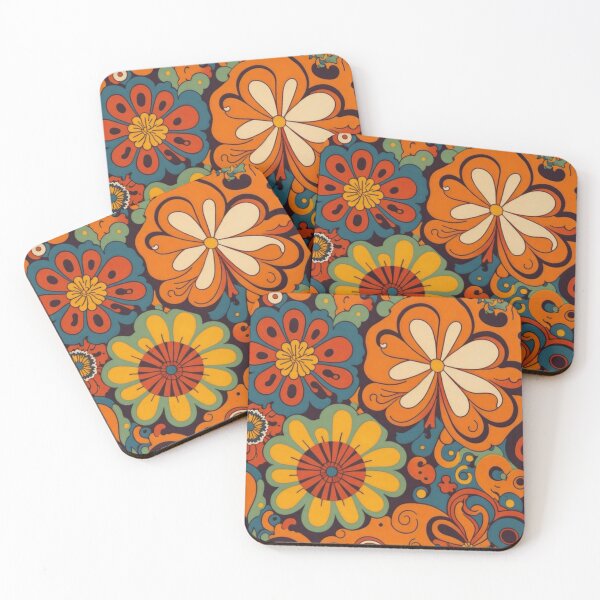 Item preview, Flower Power Colourful Flower Pattern designed and sold by druidwolfart.