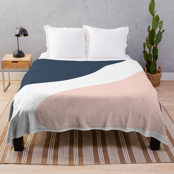Item preview, Elegant blush pink & navy blue abstract design  designed and sold by NaughtyCat.