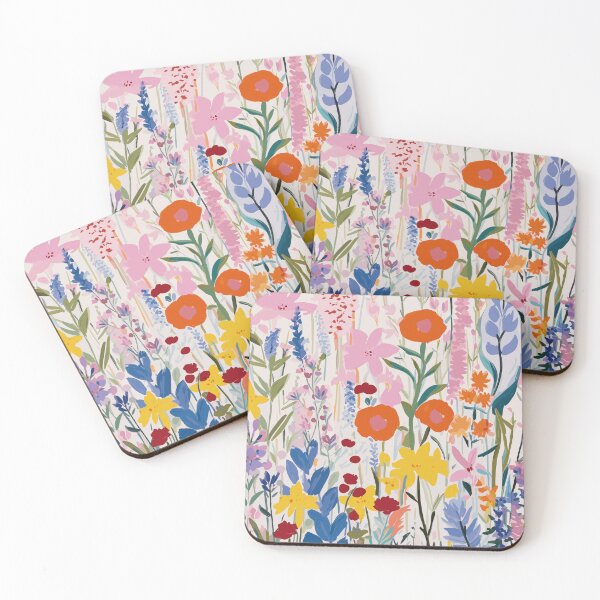 Item preview, Whimsical Wildflower Colourful Print designed and sold by meggydesigns.