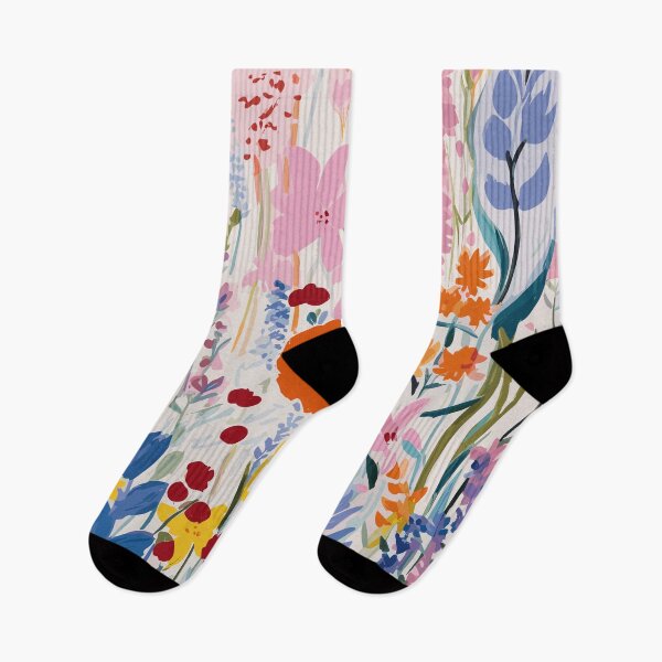 Item preview, Whimsical Wildflower Colourful Print designed and sold by meggydesigns.