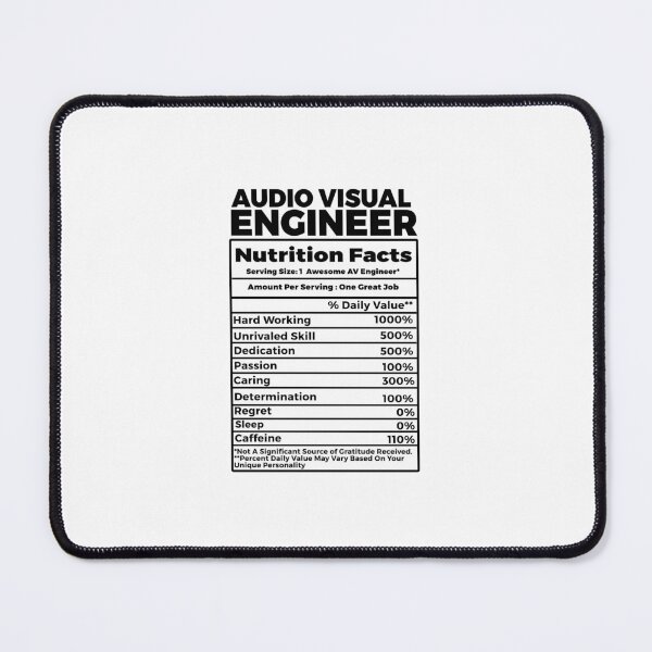 Item preview, Audio Visual Engineer Nutritional Facts designed and sold by TeesYouWant.