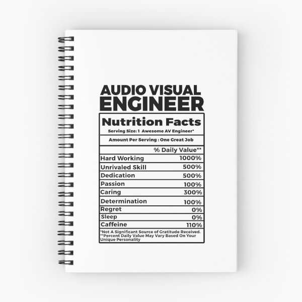 Item preview, Audio Visual Engineer Nutritional Facts designed and sold by TeesYouWant.