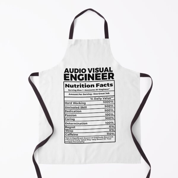 Item preview, Audio Visual Engineer Nutritional Facts designed and sold by TeesYouWant.