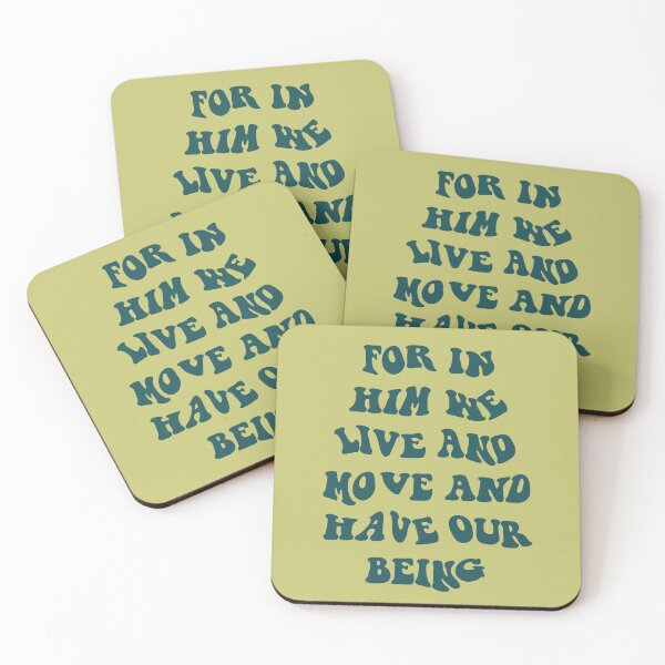 Artikelvorschau, Acts 17:28 In Him We Live Green and Teal entworfen und verkauft von Megan Mackay.