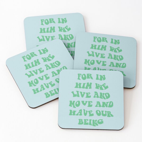 Artikelvorschau, Acts 17:28 In Him We Live Blue and Green entworfen und verkauft von Megan Mackay.