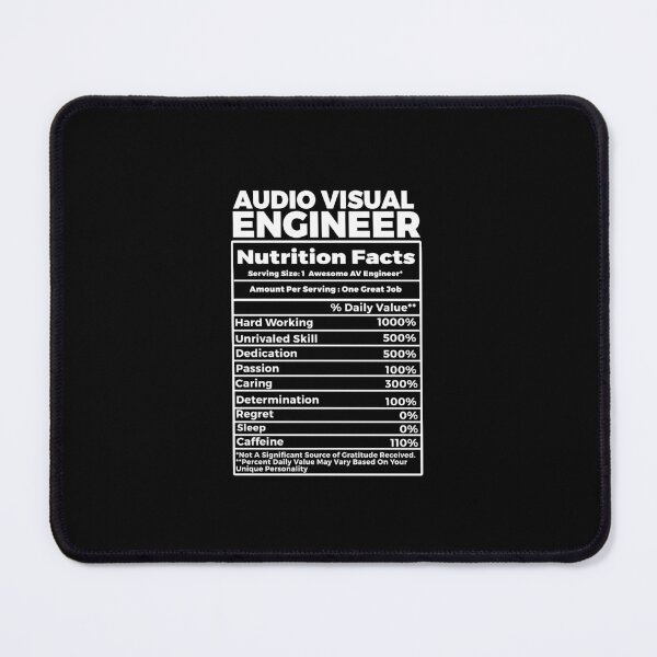 Item preview, Audio Visual Engineer Nutritional Facts designed and sold by TeesYouWant.