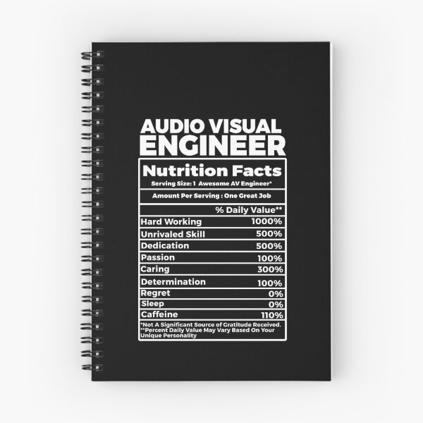Item preview, Audio Visual Engineer Nutritional Facts designed and sold by TeesYouWant.