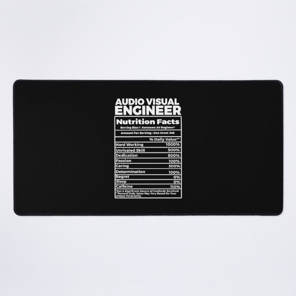 Item preview, Audio Visual Engineer Nutritional Facts designed and sold by TeesYouWant.
