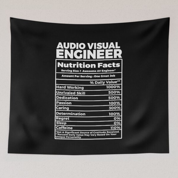 Item preview, Audio Visual Engineer Nutritional Facts designed and sold by TeesYouWant.